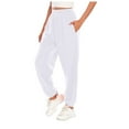 thumbnail image 2 of UTTOASFAY Women Pants Women Sports Pants Trousers Jogging Sweatpants Jogger Pants White Xl, 2 of 7