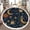 Color 1, variant on Washable Boho Round Rug 3ft Whimsical Pastel Moths Floral Black Circle Area Rugs with Tassels Carpet for Nursery Bedroom Living Room Playroom Dorm