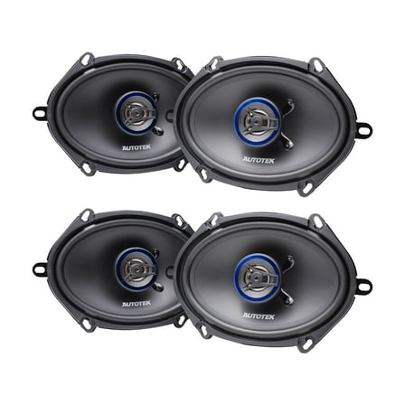 Autotek 4 Pack Street Machine 250W 5"x7" & 6"x8" 2 Way Car Audio Coaxial Speaker