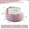 thumbnail image 2 of Sillas de bolsa de frijol sobredimensionadas,Sofá de piel falsa multicolor lleno de esponja triturada,Gran sofá para la sala de estar,No se requiere montaje, 2 of 5