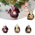 thumbnail image 2 of Holloyiver Cute Dragon Figurines, Christmas Dragon Ornaments, Dragon Egg Christmas Tree Pendant, Hanging Ornament for Car Mirror,Key Chain,Home Decoration, 2 of 5