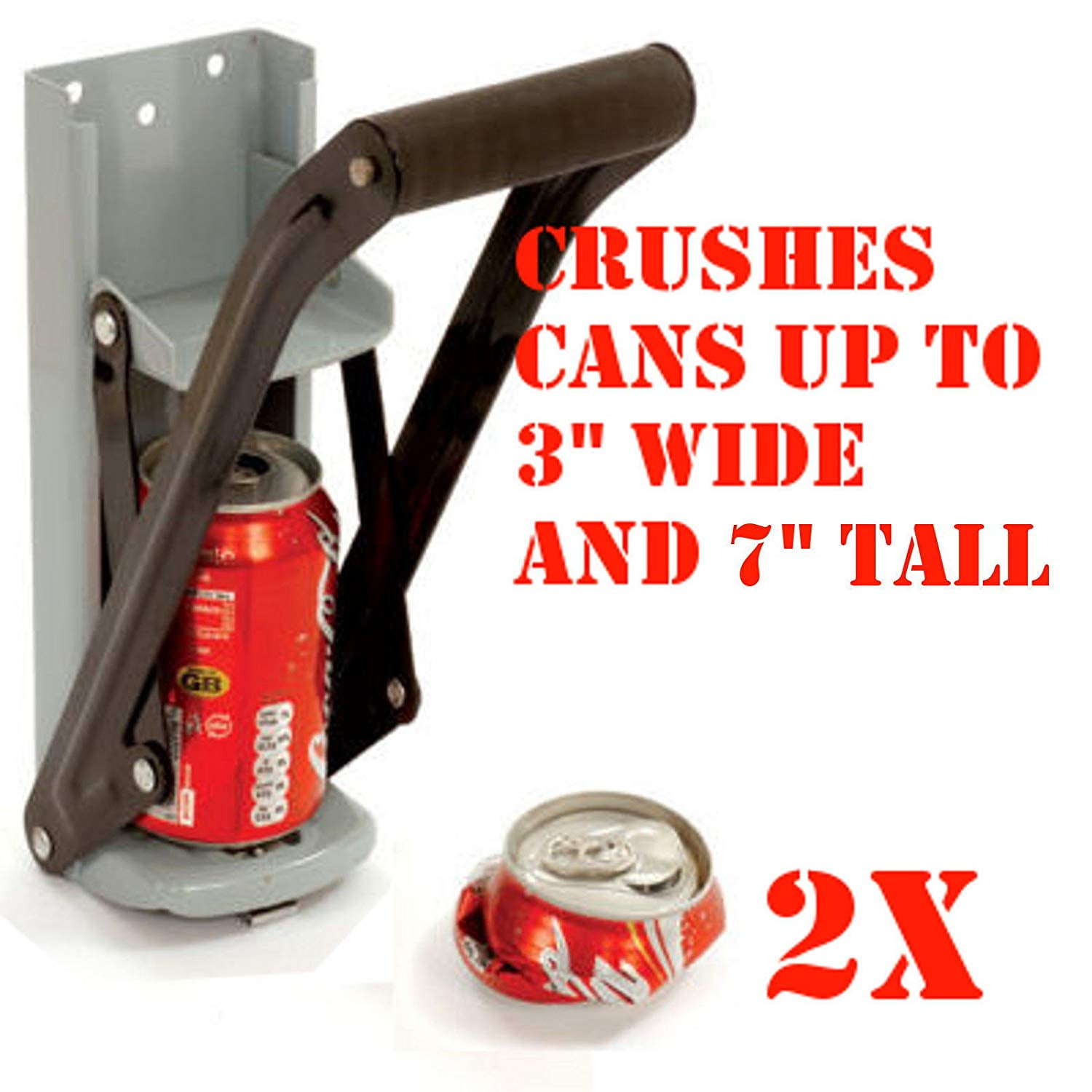 16oz CAN Crusher Aluminum Can Crusher Bottle Opener Wall Mount 2n1 Ez