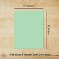 thumbnail image 4 of Green Card Stock Paper - for Stationery Art and Craft, Printing and School Projects | 8.5 x 11 Pastel Colored Medium Weight Cardstock, 67 LB Vellum Bristol | 250 Sheets, 4 of 4