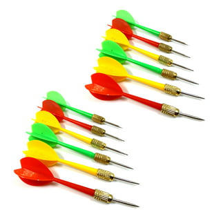 Magnetic Darts 12 Packs, Replacement Dart Game Safety Plastic Darts, Red  Yellow Green and Blue