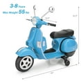 thumbnail image 2 of Gymax 6V Kids Ride On Vespa Scooter Motorcycle w/ Training Wheel & Headlight Blue, 2 of 9