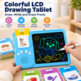 thumbnail image 5 of ICREOPRO Talking Flash Cards with LCD Writing Tablet, 2 in 1 Educational Toys for Kids, 224 Sight Words, 112 Double-Sided Cards, Erasable Drawing Board, Preschool Learning Toy, Blue, 5 of 9
