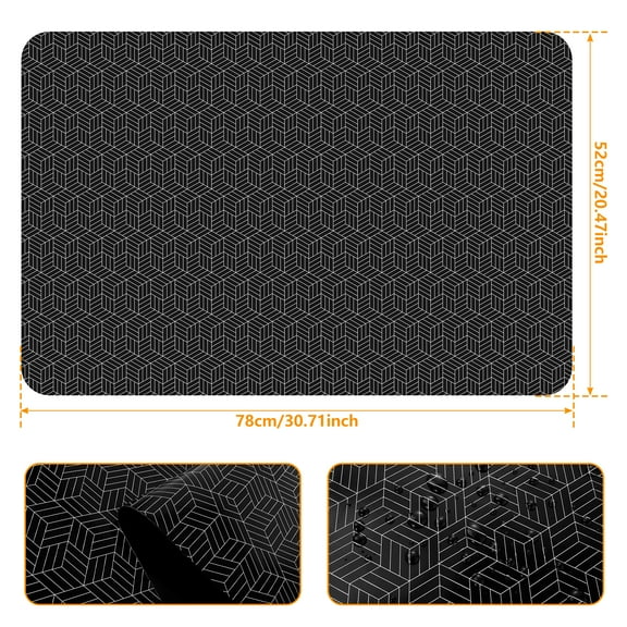 Induction Cooktop Mat Silicone Anti-Scratch Induction Cooktop Protector Mat Heat-Resistant Non-Slip Kitchen Counter Protect Mat