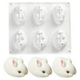 thumbnail image 4 of Ludlz Dessert Mold Non-stick Easy to Demold Food Grade Good Toughness Silicone 6 Grids Rabbit Shape Candy Baking Mold Home Supplies, 4 of 8