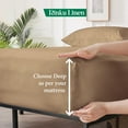 thumbnail image 5 of True Luxury 600 Thread Count Egyptian Cotton Sheet Set for KING Size ( 76" x 80" ) Mattress Fits 28-30 Inches Fully Elastic Deep Pocket ( Solid, Taupe ), 5 of 6