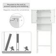 thumbnail image 4 of Over The Toilet Storage Cabinet with Adjustable Shelves & Double Doors, bathroom storage over toilet, Anti-Tip Kit, Space-Saving toilet organizers and storage, Shutter Design, White, 4 of 10