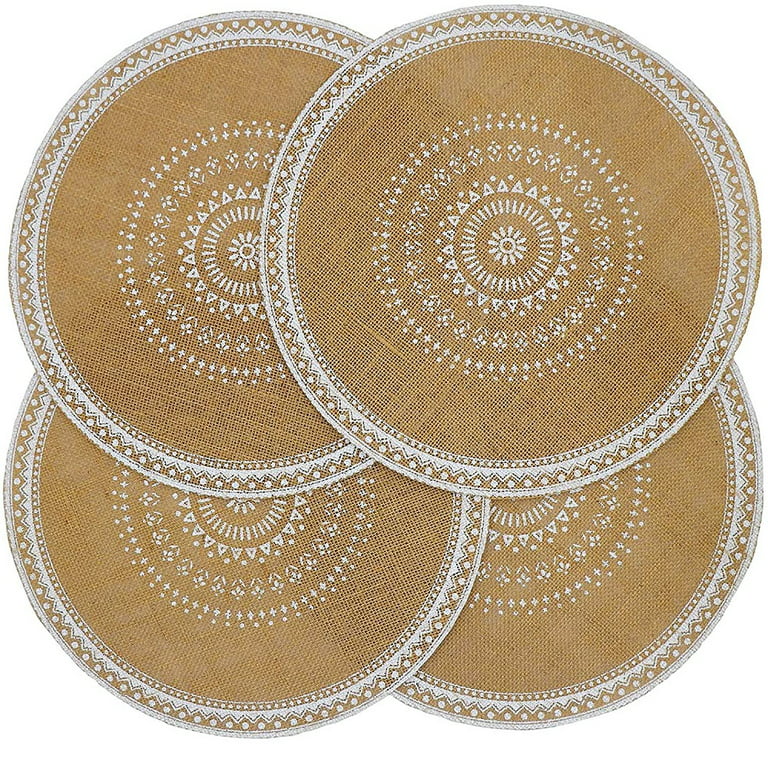 Round Vinyl Placemat - Set of 4 – Tea + Linen