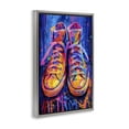 thumbnail image 2 of Stupell Industries Contemporary Moody Converse with Neon Splash Gray Floating Frame Canvas Art, 17 x 25, by Creative Studio, 2 of 8