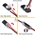 thumbnail image 3 of Conector de cable enchufable de 2 pines, 10 Uds., terminales de crimpado de cable eléctrico de empalme rápido para cables, conectores de coche led 22-20awg, 3 of 5