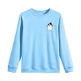 thumbnail image 4 of Girls Halloween Sweatshirt Crew Neck Long Sleeve Cartoon Hat Ghost with Candy Printed Pullover Tops Blue 7-8 Years, 4 of 9