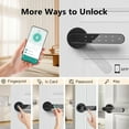 thumbnail image 3 of Fingerprint Door Lock,Smart Door Knob with Biometric,Keyless Entry Door Lock with Handle,Door Locks for Bedrooms,Door Knobs Interior,Digital Door Knob, 3 of 8