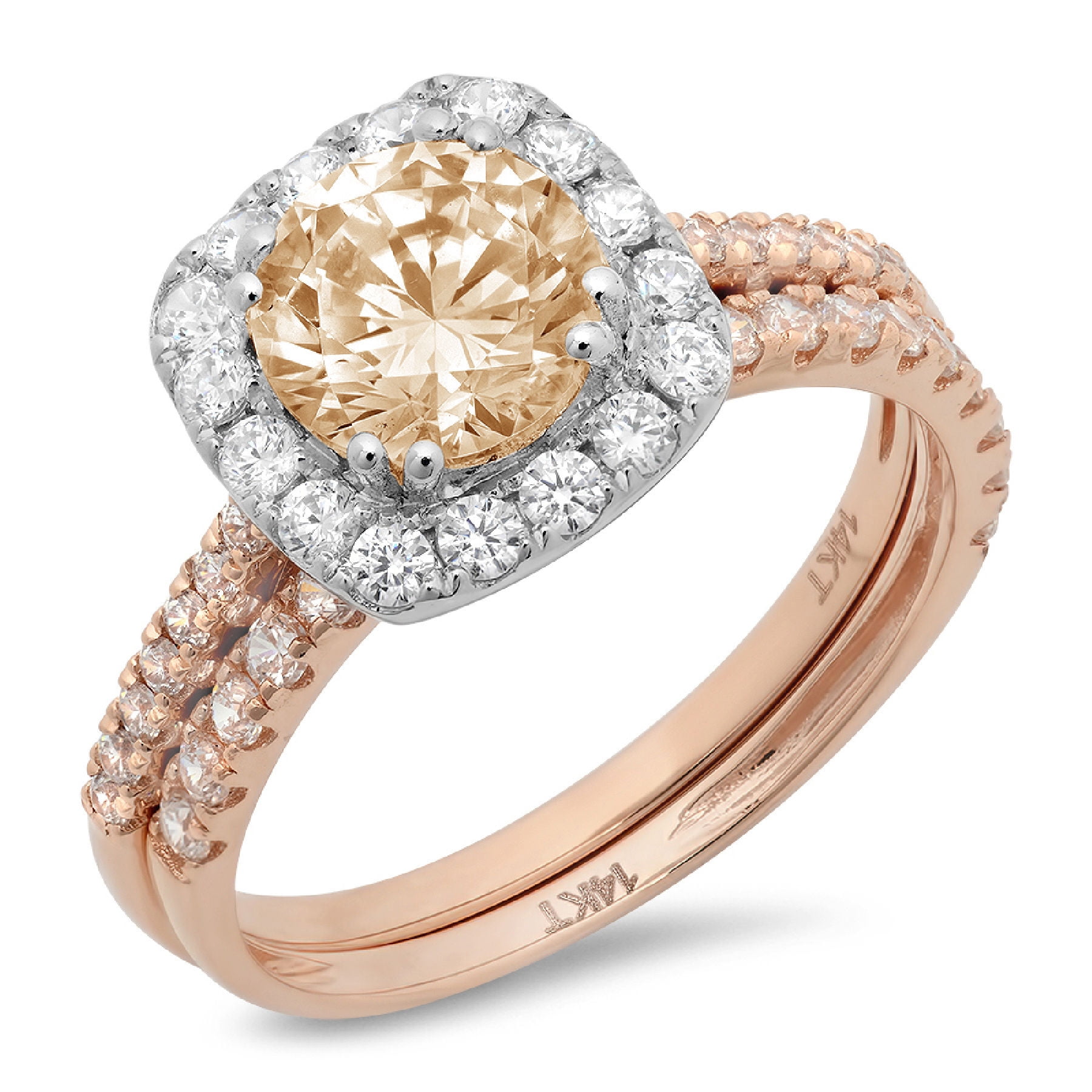 2.35Ct 14K White Gold Over Asscher Cut Diamond Solitaire Engagement,Wedding Ring 