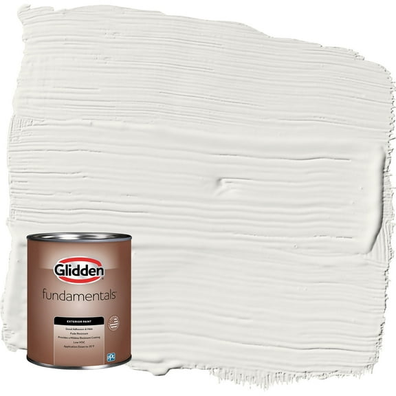 Glidden Fundamentals Willow Springs / White Satin Exterior Paint, 1 Quart