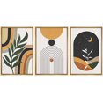 thumbnail image 1 of wall26 Framed Canvas Print Wall Art Set Mid-Century Crescent Moon Plant Landscape Nature Abstract Illustrations Modern Art Bohemian Decorative for Living Room, Bedroom, Office - 24"x36"x3 Natural, 1 of 5