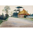 thumbnail image 2 of Cass Gilbert 18x13 Gold Ornate Wood Frame and Double Matted Museum Art Print Titled - A Road in Dorset (1931), 2 of 4