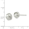 thumbnail image 2 of White Sterling Silver Earring Love Knots Women'S 10 mm 8, 2 of 2
