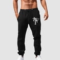 thumbnail image 2 of Zszcpp High Waisted Pants Mens Coconut Tree Print Cropped Lightweight Long Suitable Cool Lounge Trousers Casual Trouser, 2 of 4
