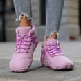 thumbnail image 2 of Rokment Women's Men's Barefoot Combat Hiking Snow Boots Cold Weather Unisex Plush Lined Warm Winter Non Slip Walking Driving Work Ankle Booties Pink Size 9, 2 of 7