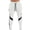 White, variant on WREESH Men's Jogger Sweatpants Casual Patchwork Tight Fitting Elastic Waist Pockets Fitness Sport Pants Black