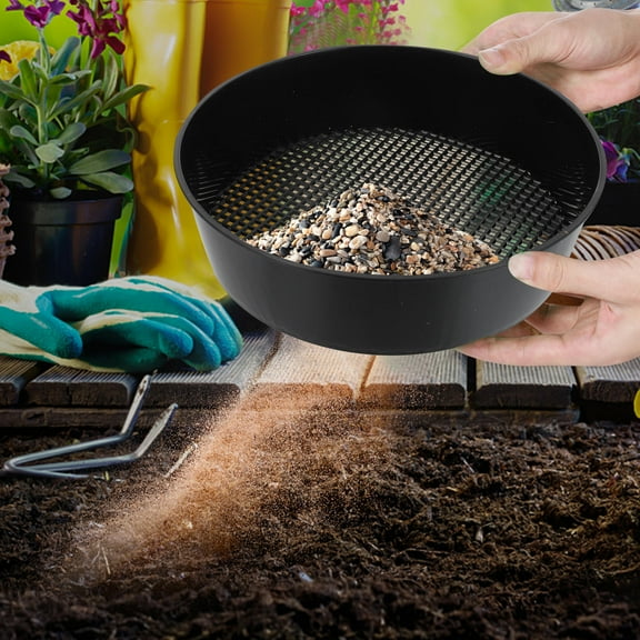 Raindrops Garden Sieves Black Sand 5Pack 8.1X8.1In
