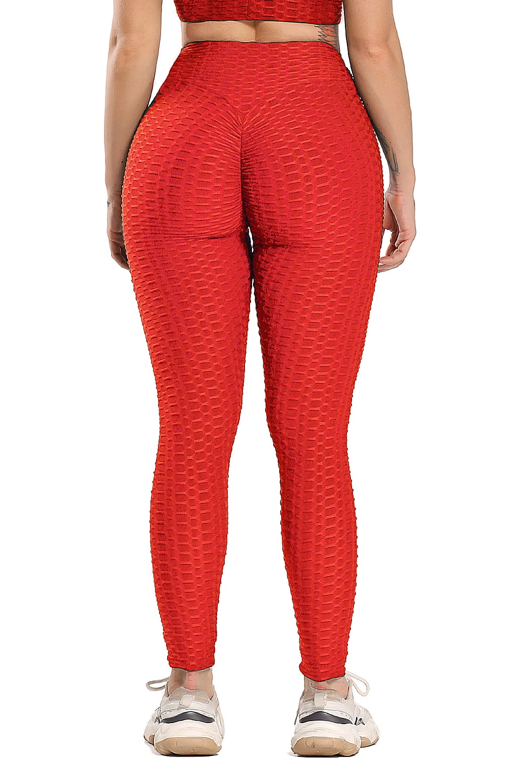 red workout tights
