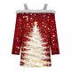thumbnail image 4 of Fiudx Camisetas para Mujer Top de Camiseta con Estampado Navideño de Doble Hombro Informal a La Moda para Mujer, 4 of 5