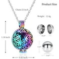 thumbnail image 2 of Cremation Jewelry Flower of Life Urn Necklaces for Ashes for Women Men Mini Keepsake Memorial Hollow Pendant, 2 of 6