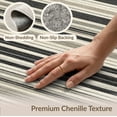 thumbnail image 6 of ODIKA 4'x6' Washable Area Rug Non-Slip, Chair-Friendly, Flatwoven Boho With Layered Bands And Distressed Pinstripe Accents Striped Flowing Dynamic for Home Office, Under Desk, 6 of 7