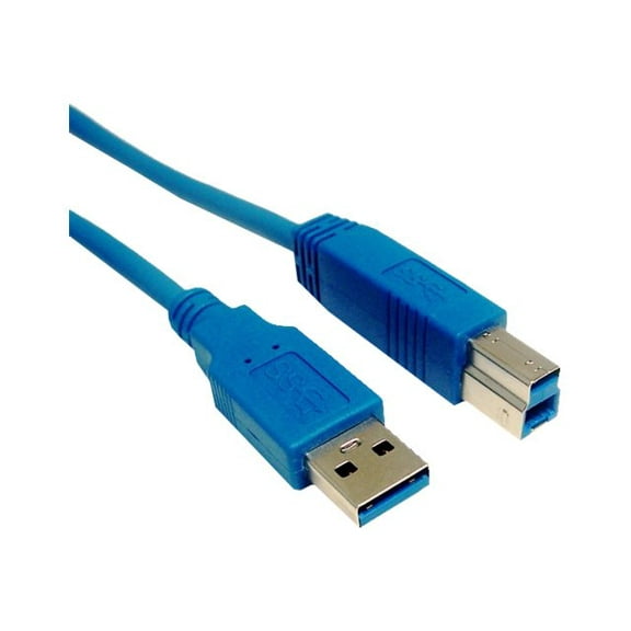 Micro Connectors E07-306AB-BL 6 ft. USB 3.0 A Male B Male Cable, Blue