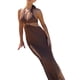 thumbnail image 4 of VISgogo Vestido Casual para Mujer, Color Sólido Sin Mangas Sin Espalda Slim-Fit Split Halter Vestido Largo VISgogo moda, 4 of 6