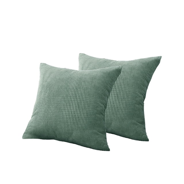 Toystoory 2 piezas de fundas de almohada para sala de estar, cama, funda de almohada cuadrada decorativa, funda de cojín para coche, suministros Decoración del hogar Verde