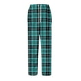 thumbnail image 6 of Havenx Mens Cotton Pajama Pants Plaid Flannel Pajama Bottoms 2025 Big and Tall Sleeping Pants Elastic Waist Wide Leg Soft Sleep & Lounge Pants,Turquoise 2XL, 6 of 6