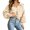 Beige, variant on Womens Knit Pullover Sweater Stylish Solid Color Wide Sailor Collar Balloon Long Sleeve Relaxed Fit Soft Sweaters for Daily Relax Wear