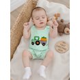 thumbnail image 4 of Rovasas Baby Boys Jumpsuit, Sleeveless Stripes Embroidery Truck Pumpkin Romper, 4 of 9