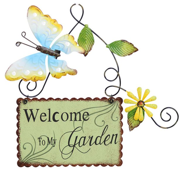 Bienvenida Para Puerta, Placa De Arte Del Hierro, Tablero Colgante De Bienvenida, Colgante De Flor Para El Hogar, Restaurante, Hotel, Decoración De Dormitorio Yuarrent HA041320-01