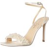 Jessica Simpson Womens Omilira Pearl Sandal High Heel Heeled 9.5 White