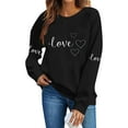 thumbnail image 5 of Womens Valentine’S Day Sweatshirts Long Sleeve Shirts Tops Love Heart Pullover Shirts Fashion Crewneck Tunics Tops, 5 of 6