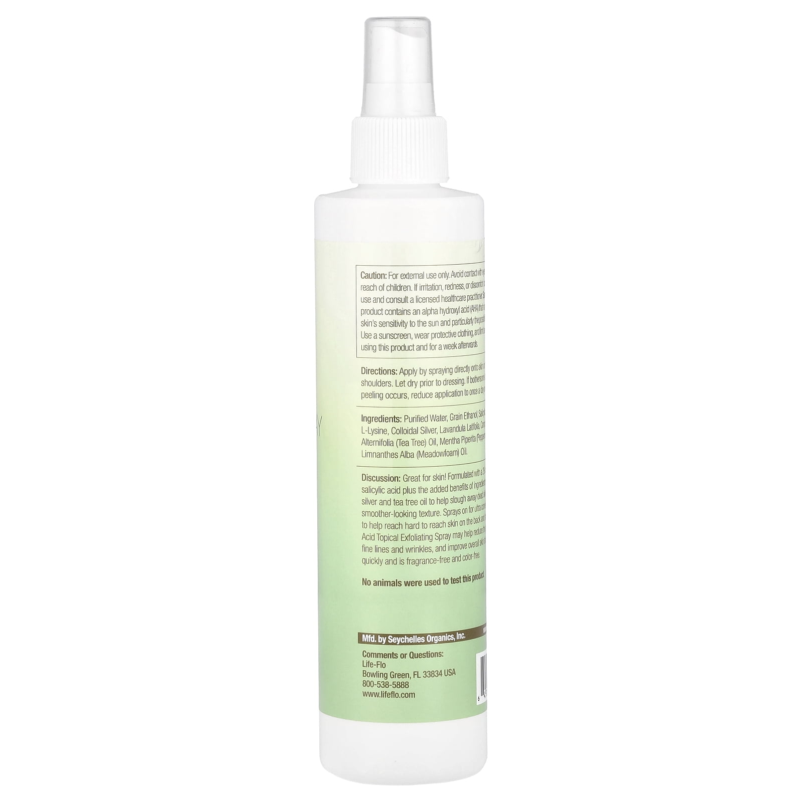 Life-Flo Salicylic Acid Spray | Topical Exfoliating Spray | 2% Salicylic Acid for Skin, Fine Lines, Wrinkles, Acne | 8 oz