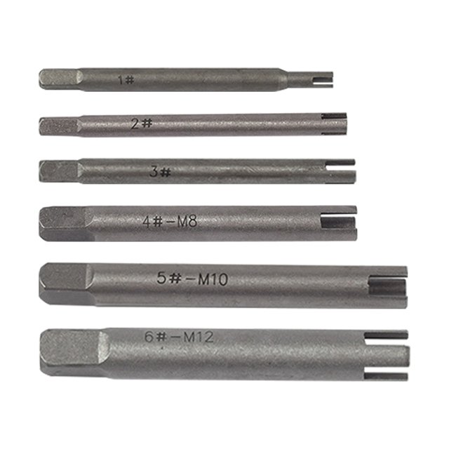 Graflsoa Carbon Steel Tap Extractor Set with 3/4 Claw Design, 6-Piece Kit (Sizes 1#-6#) in Plastic Packaging