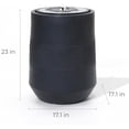 thumbnail image 4 of Dark Gray Resin Round Bubbler 23" Tall Outdoor Fountain with Lights, Solar Powered, 4 of 13