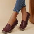 thumbnail image 4 of OWUUcdse Women's Flats, Soft Sole Slip-on Casual Outdoor Comfort Shoes Wine Size 5.5, 4 of 9