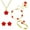 Red, variant on Clover Jewelry Set 18K Gold Plated Stainless Steel Necklace with Flower Design Four leaf clover for Women, Elegant Four Leaf Clover Necklace Floral Style Jewelry
