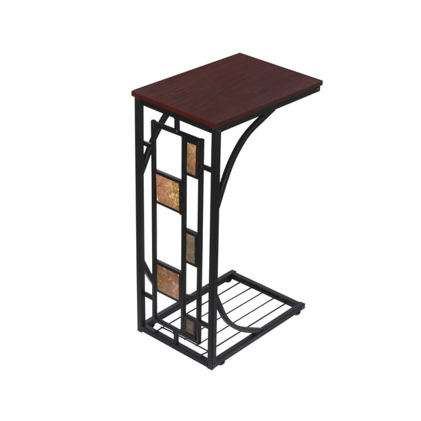 Yaheetech C Shaped Side Sofa Snack Table Coffee Tray End Table Living ...