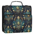 thumbnail image 5 of FORMRS Zipper Binder with Shoulder Strap 2-inch Ring 500 Sheet Capacity File Bag, Gold Peacock Pattern, 5 of 5