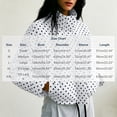 thumbnail image 3 of ZHYou Womens Polka Dot Cropped Puffer Jackets Stand Collar Full Zip Up Loose Long Sleeve Casual Padded Coats with Side Pockets, 3 of 8