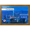 thumbnail image 2 of ArtToFrames 14.9x9.8 Inch - 38x25 CM Gold Puzzle Frame for 100 piece Puzzles.1.25 Inch Custom Wood Puzzle Frames, Gold Step - Comes with Regular Glass, 2 of 4